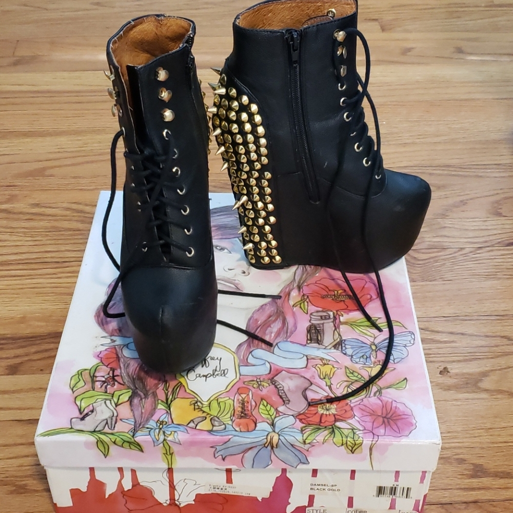 Jeffrey Campbell spiked platforms.